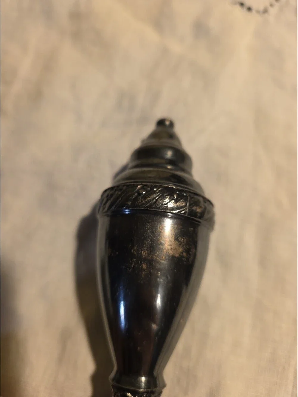 Vintage Salt Pepper Shakers Silver Plate Luraline 651 1950s Stamped Patina Pair